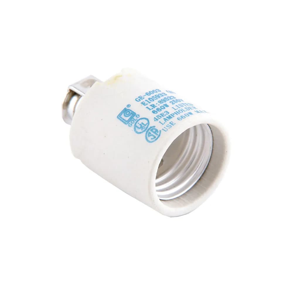 ZOCALO DE PORCELANA C/ROSCA E27 1/8 PARA LAMPARA 219W B011B-2