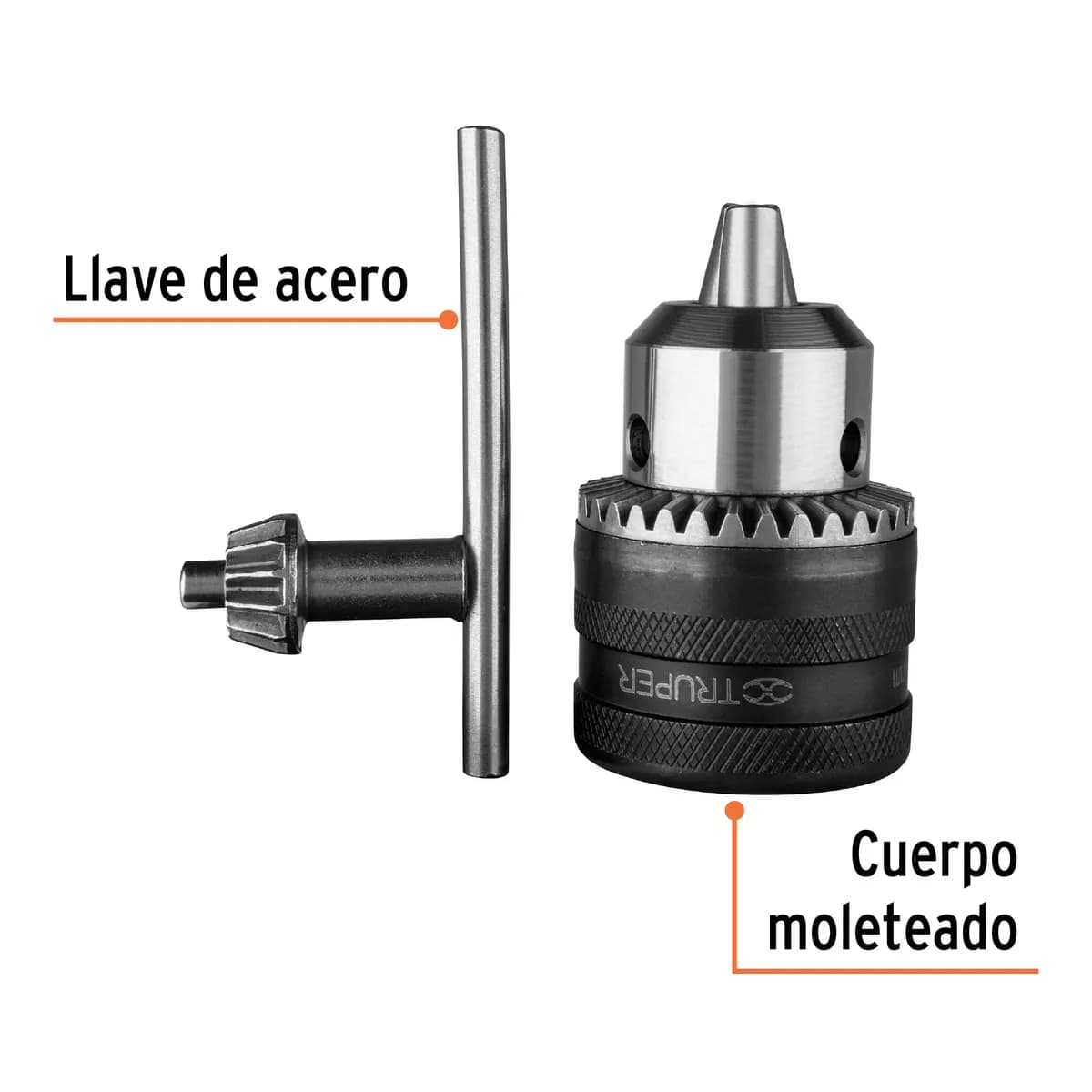 Mandril TRUPER 1/2 p/taladro bro-1/2n 16478