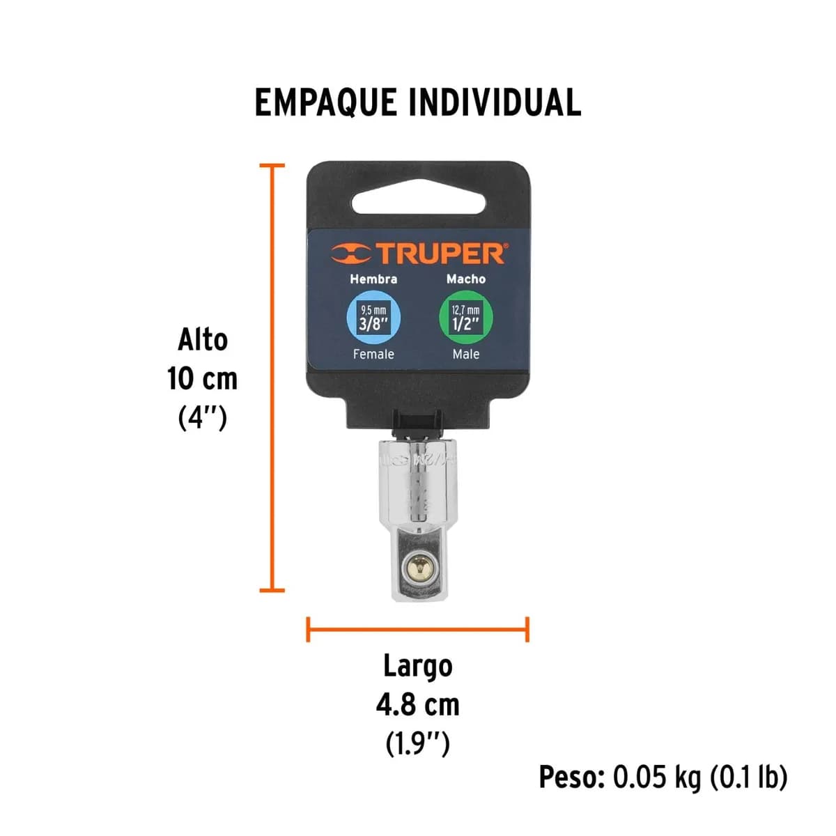 ADAPTADOR 3/8 A 1/2 TRUPER 13420