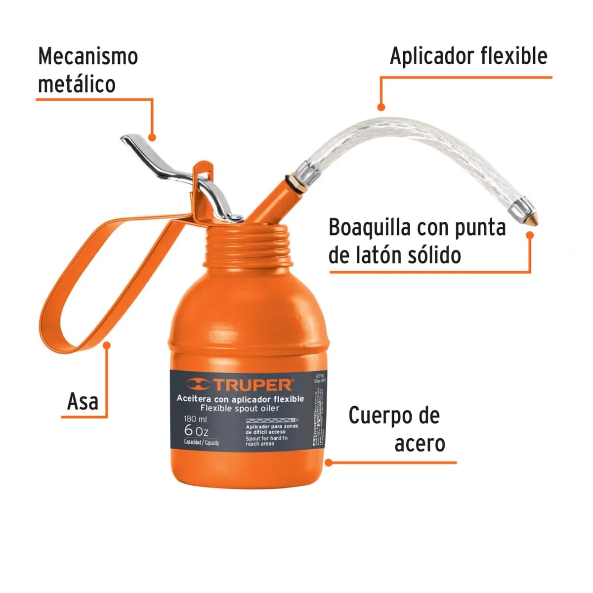 ACEITERA 6 OZ 180ML TRUPER ACEF-180 14870