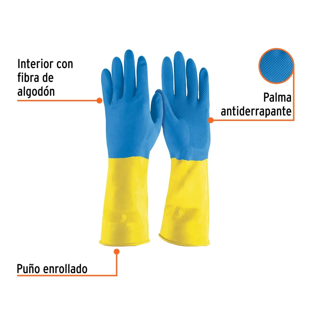 Guante Latex p/Limpieza TRUPER GU-333 15269 dama large
