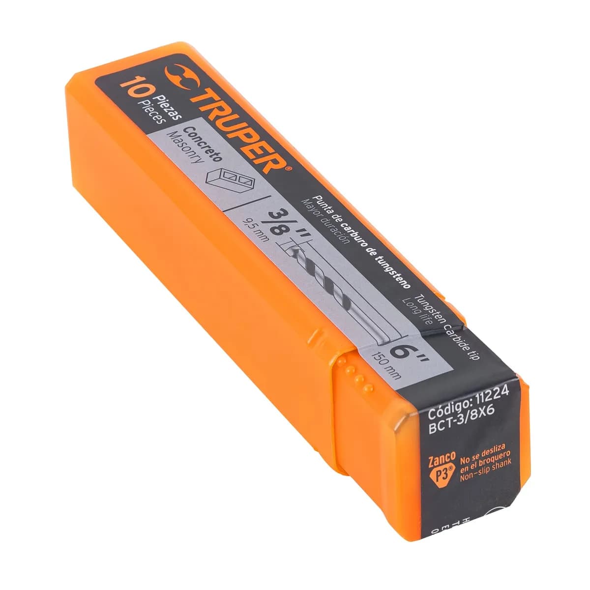 Barrena p/Concreto 3/8x6 TRUPER BCT-3/8X6 11224 zanco p3