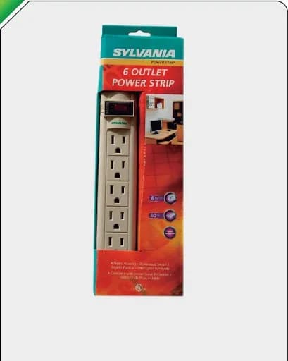 REGLETA 6 SALIDAS 15A 110v SYLVANIA 50cm electrica