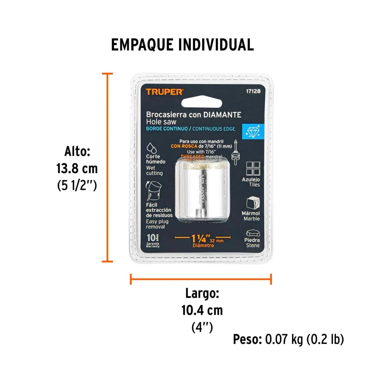 CORTA CIRCULO TRUPER DIAMANTE 1-1/4 COAZ-1-1/4 17128 copa sierra