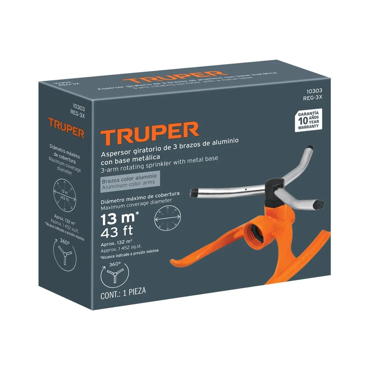 ASPERSOR GIRATORIO METAL TRUPER REG-3X REG-3X 10303