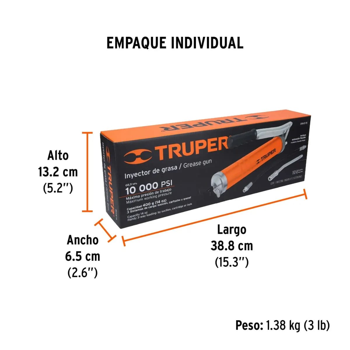 ENGRASADORA TRUPER GRAS-15 10,000psi 14861