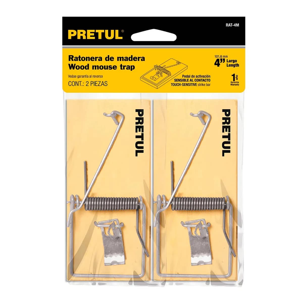 RATONERA D/MADERA 4-2/1 PRETUL 23709 trampa