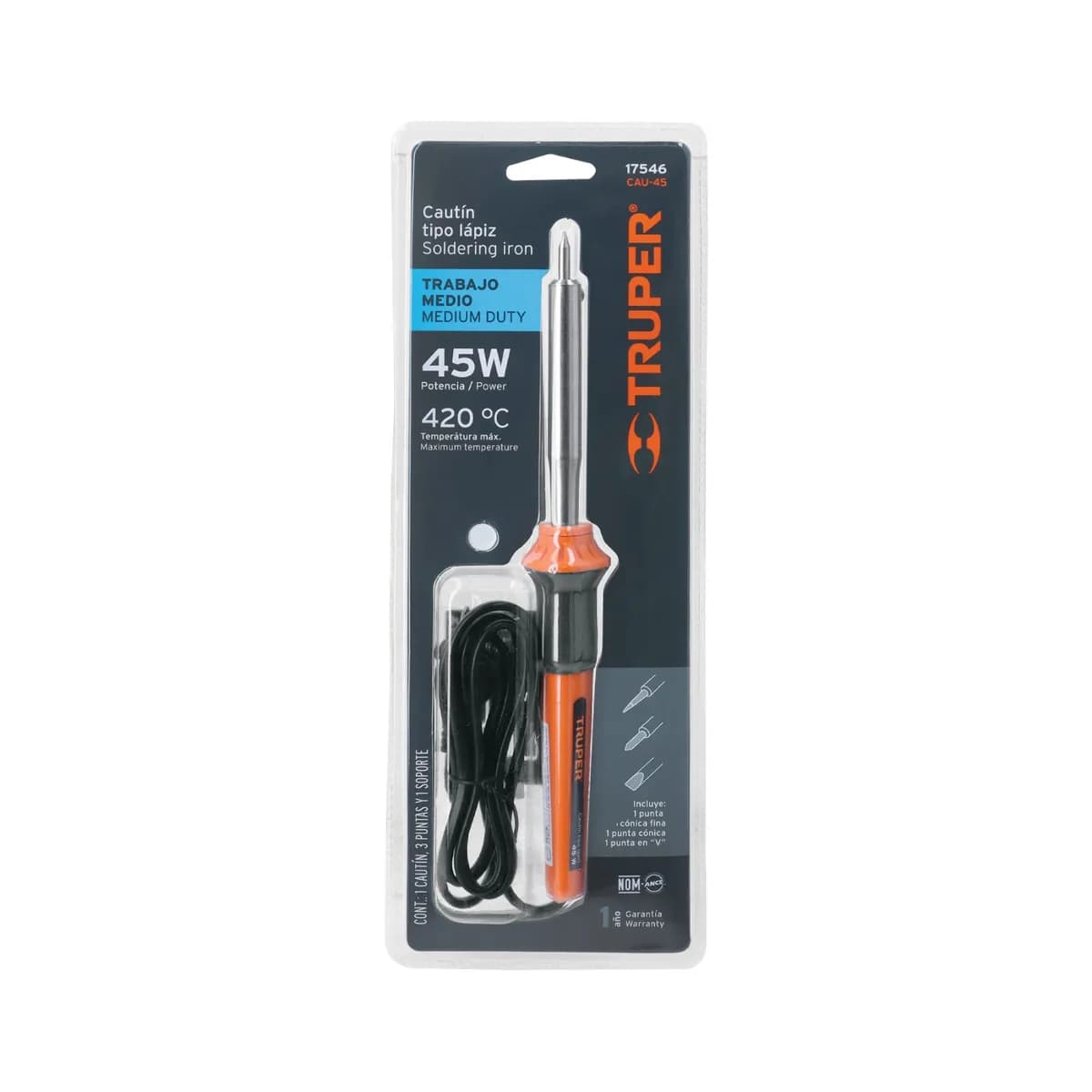 SOLDADOR T/LAPIZ TRUPER 45W CAU-45 TRUPER 17546