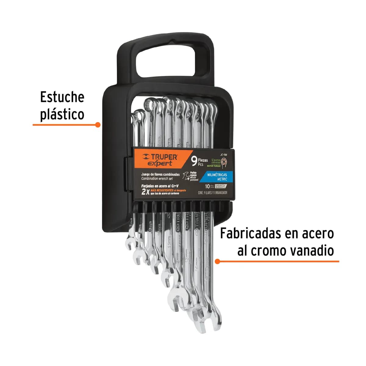 JUEGO D/LLAVE COMBINADA TRUPER 9/1 JC-9M 15774