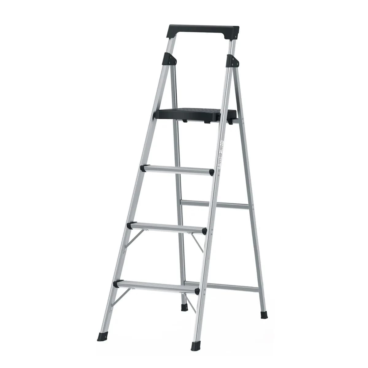 Escalera 4ft Tubular TRUPER 200lb 4peld Aluminio 16765