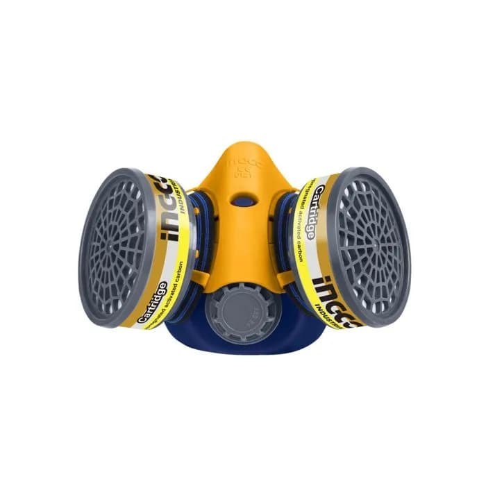 MASCARILLA p/Gases toxicos DOBLE filtro INGCO HRS02