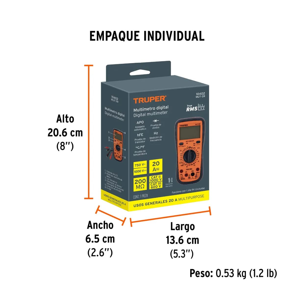 TESTER TRUPER PROFESIONAL DIGITAL MUT-39 10402 (v#15 vitrina)