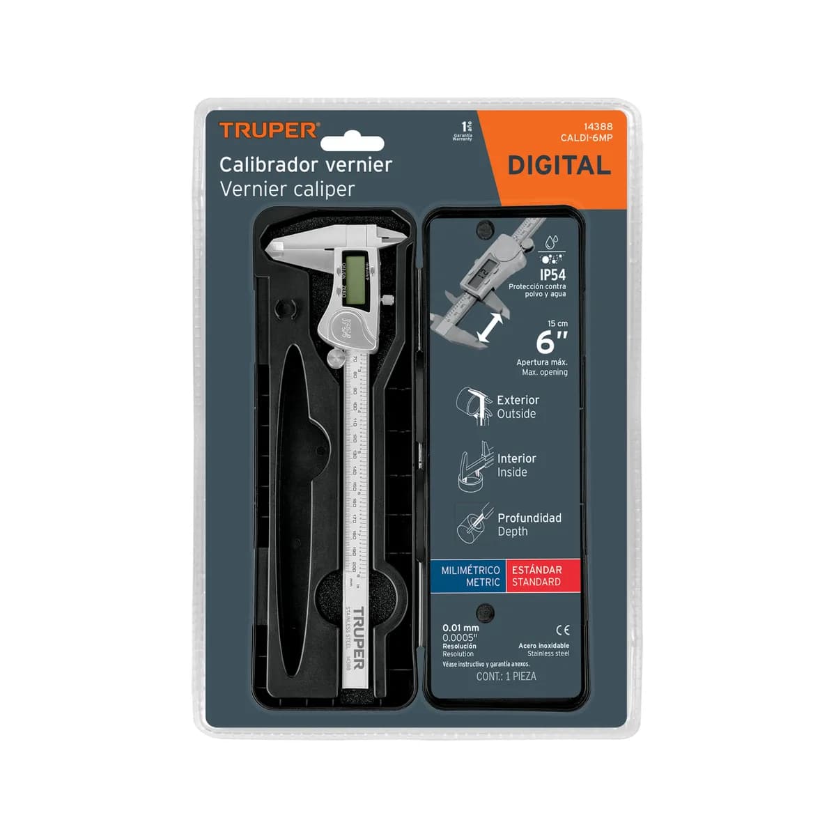 CALIBRADOR DIGITAL TRUPER STD Y MM CALDI-6MP 14388