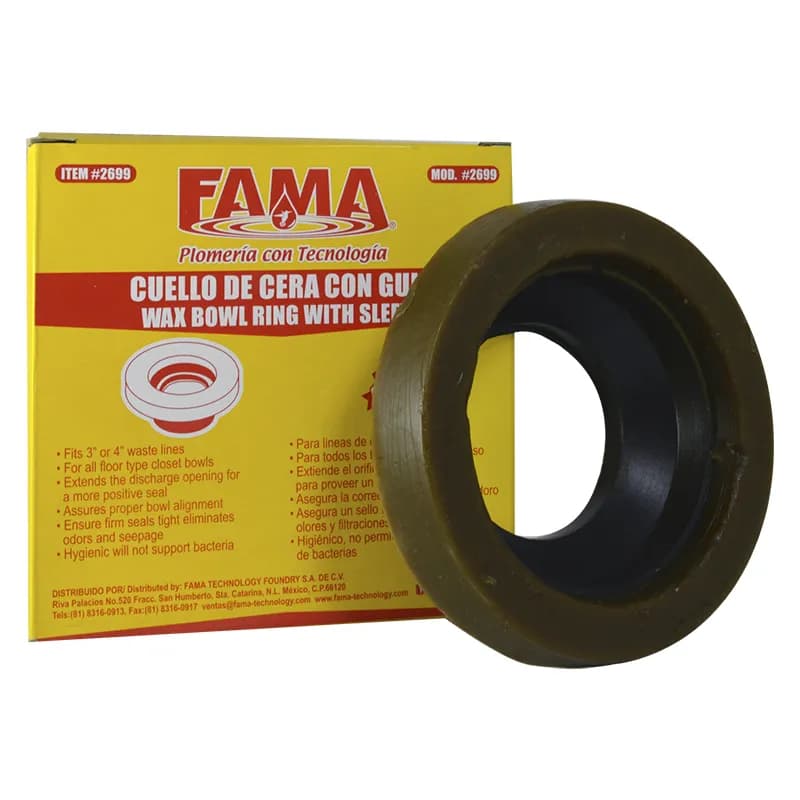 JUNTA DE CERA INODORO FAMA GUIA R-2699