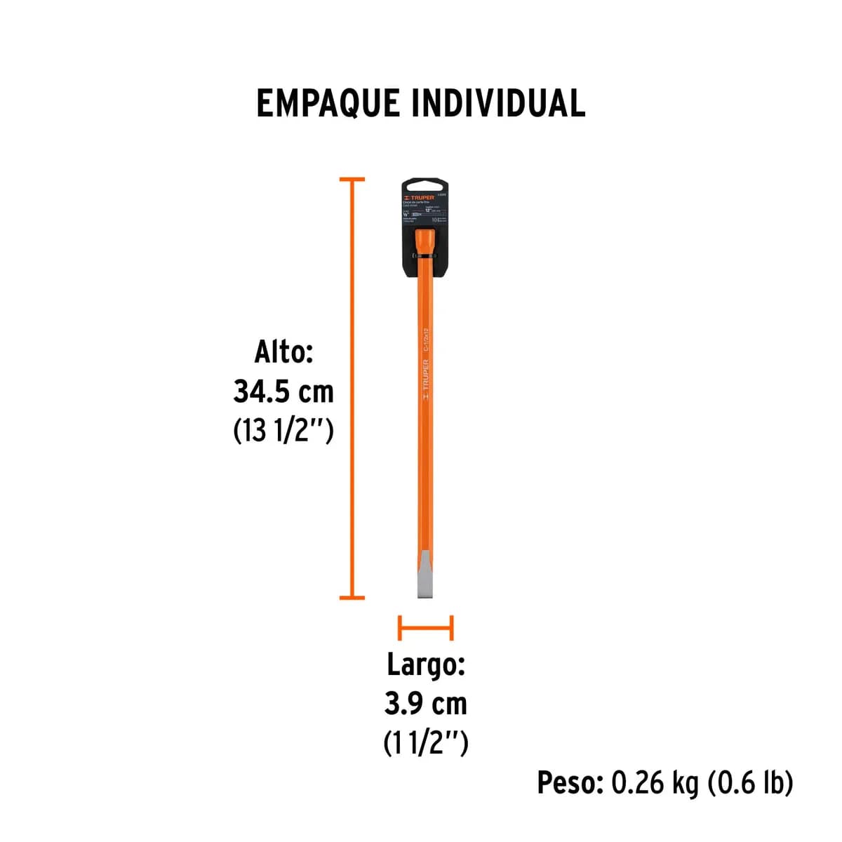 CINCEL PLANO 1/2X12 TRUPER C-1/2X12 12124