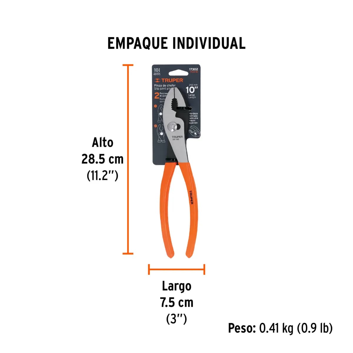 ALICATE MECANICO 10 TRUPER FORRADO PCH-10 17302