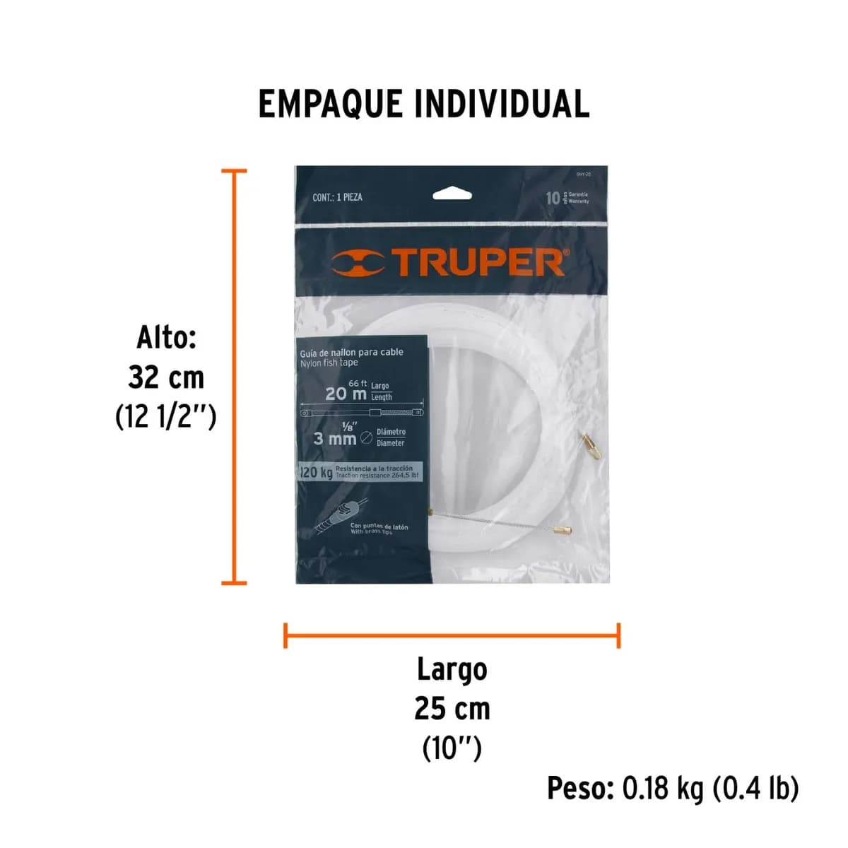 CINTA P/ELECTRICISTA TRUPER 20MT*3MM 17757 gny-20