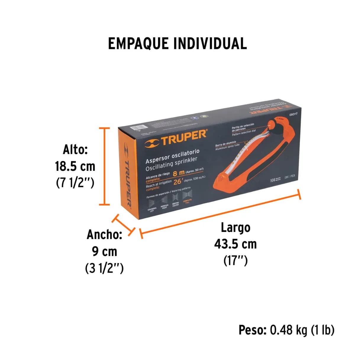 ASPERSOR OSCIL TRUPER OSCI-17 10363 reguilete jardin