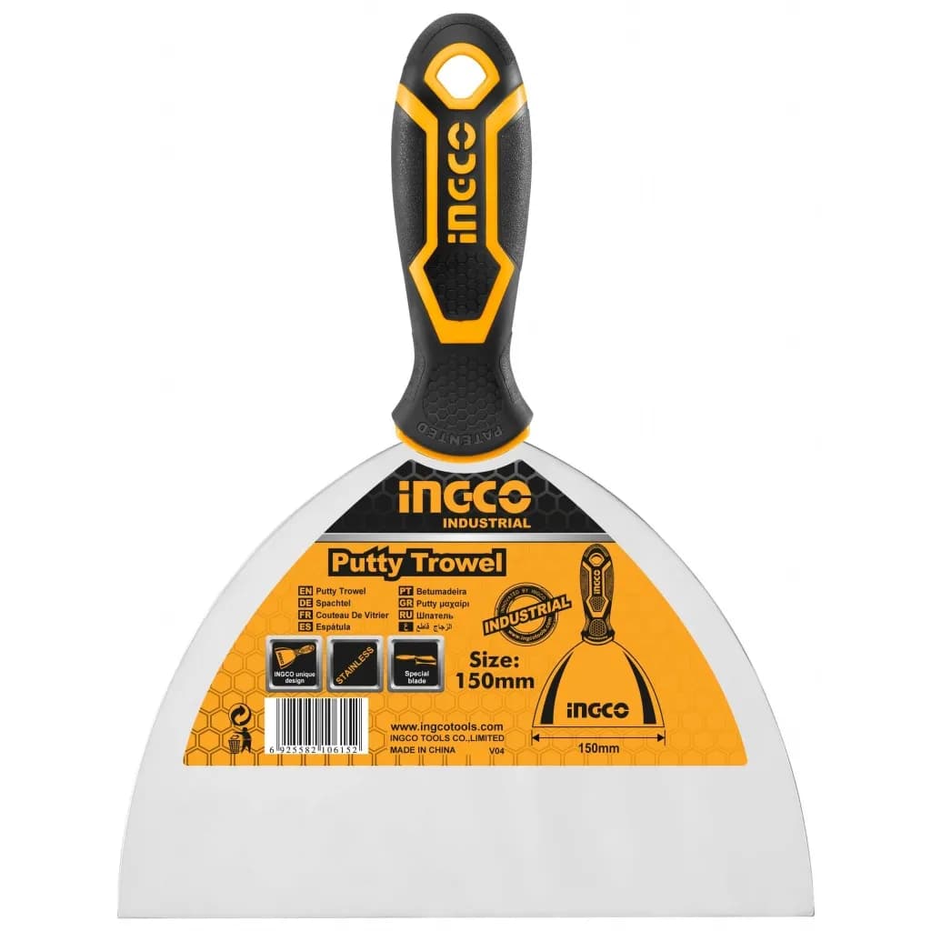 ESPATULA DE METAL INGCO 6 INOX M/GOMA HPUT08150