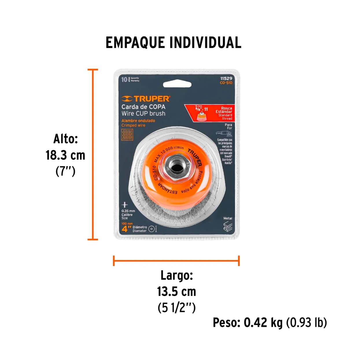 CEPILLO COPA TRUPER #4 CO-510 11529