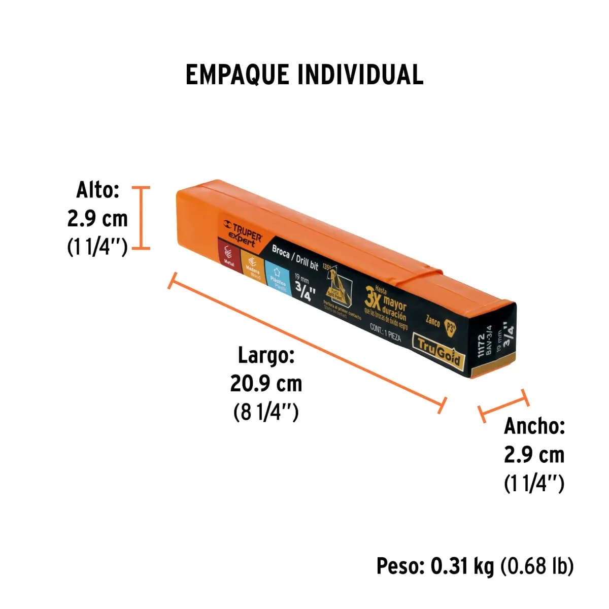 BARRENA 3/4 HSS TRUPER COBALTO 11172