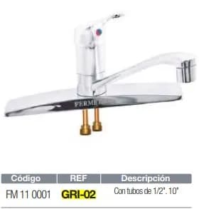 MEZCLADORA FREGADERO FERMETAL MONOMANDO GRI-02
