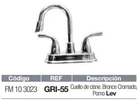 MEZCLADORA P/LAVAMANO BAR FERMETAL GRI-55