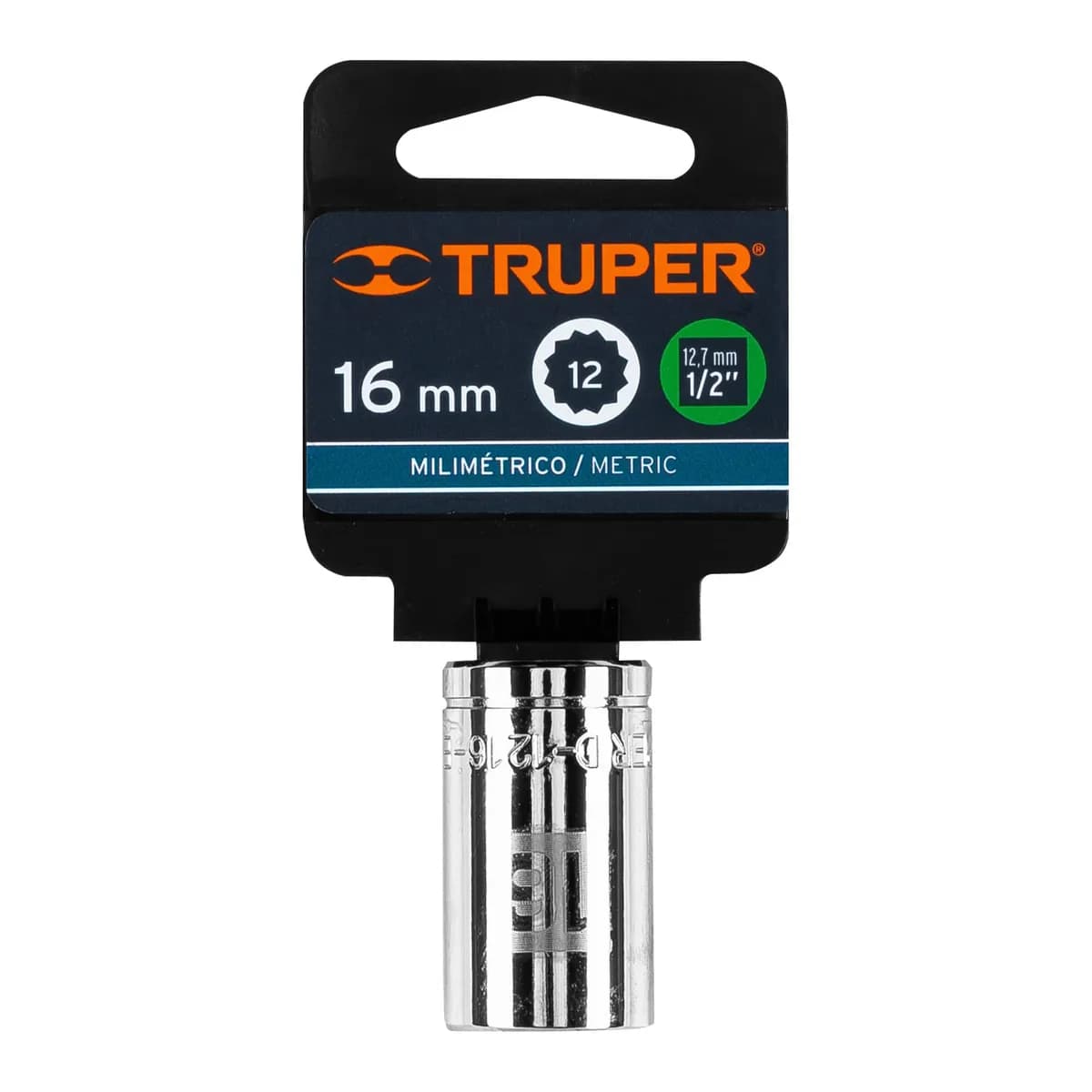 CUBO MECANICO TRUPER 1/2X16MM 12 CARA D-1216-EM 13530