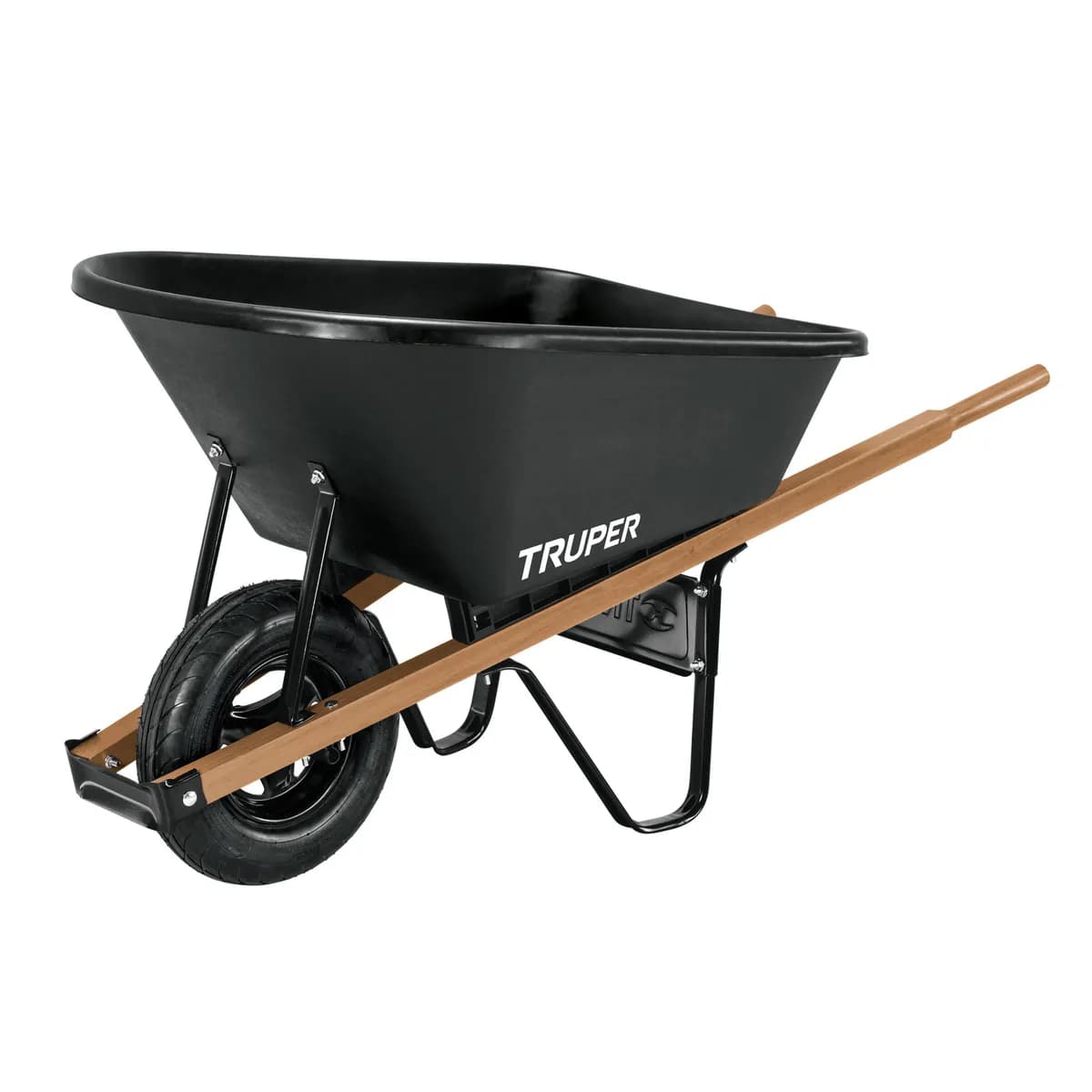 CARRETA TRUPER CAT-60 PLASTICA NEGRA AIRE MGO MADERA 19805