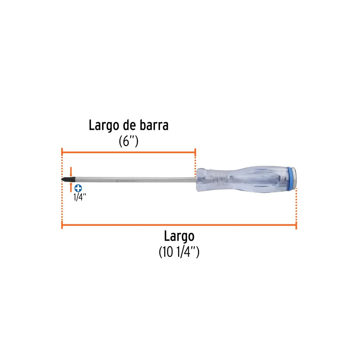 DESTORNILLADOR 1/4X6 ESTRIA #2 D/GOLPE TRUPER GO-1/4X6C 14149