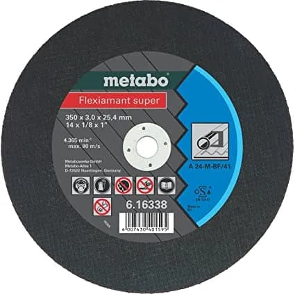 Disco corte metal 14x1/8x1 METABO 61633800 4007430401595 799592729498