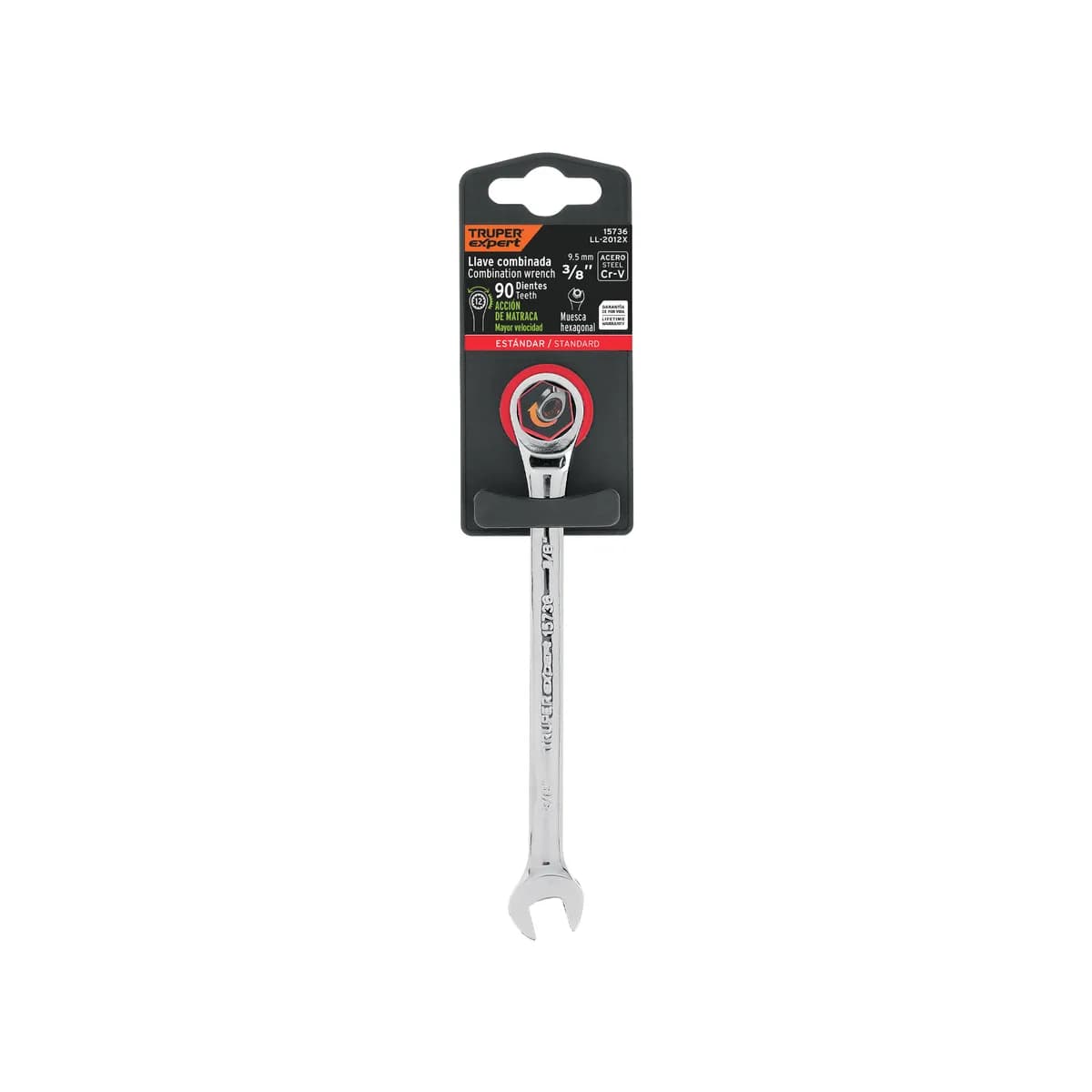 LLAVE COMBINADA 3/8 C/CHICHARRA TRUPER MATRACA LL-1212X 15736