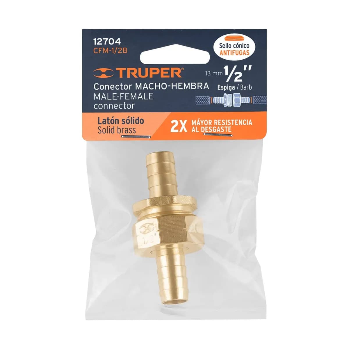 JUEGO CONEXION MANG 1/2 TRUPER CFM-1/2B 12704 macho-hembra