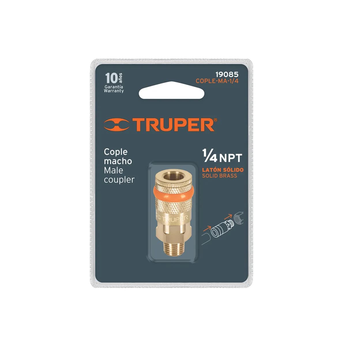 ACOPLE TRUPER 1/4 P/AIRE COPLE-MA-1/4 19085
