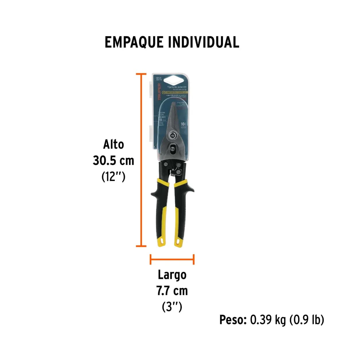 TIJERA AVIADOR TRUPER CORTE RECTO TAV-R 18531
