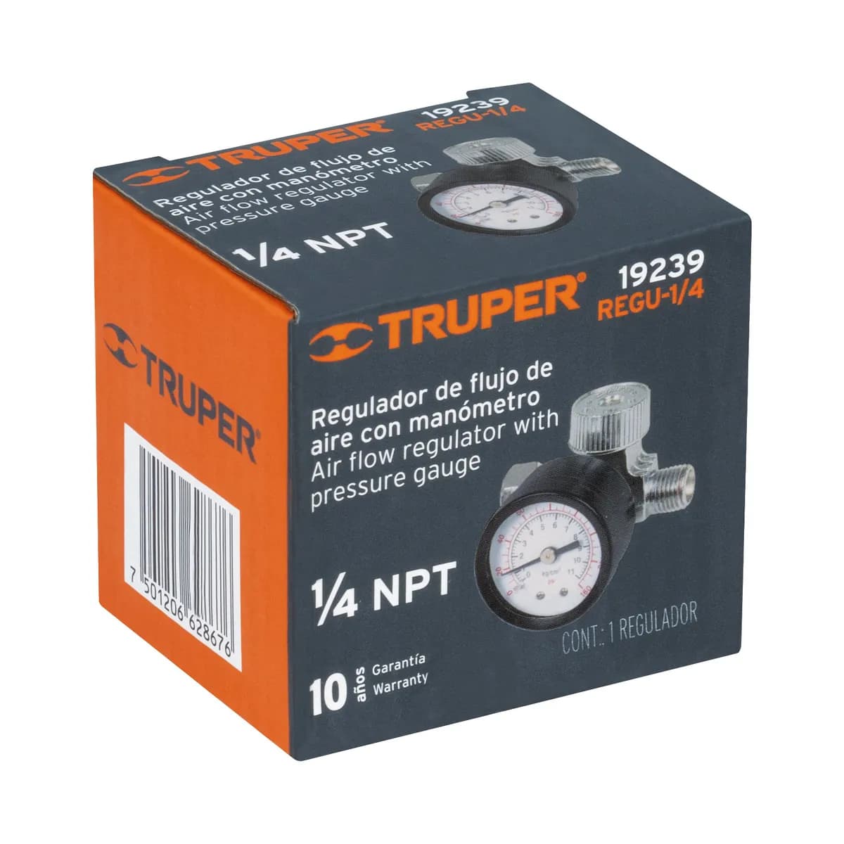 REGULADOR DE AIRE TRUPER 1/4 NPT REGU-1/4 (v#31 vitrina) 19239