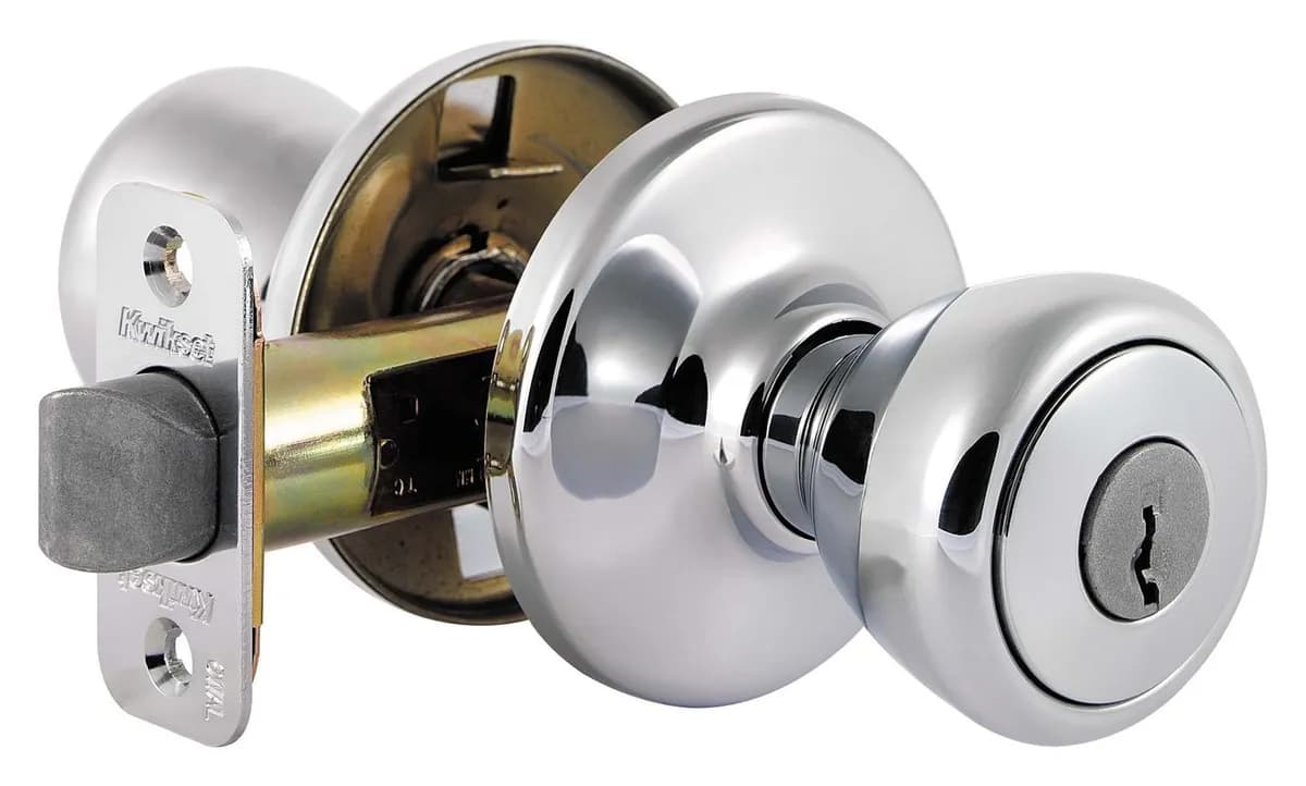 CERRADURA KWIKSET 400T-26D POMO C/LLAVE PLATEADA 023360