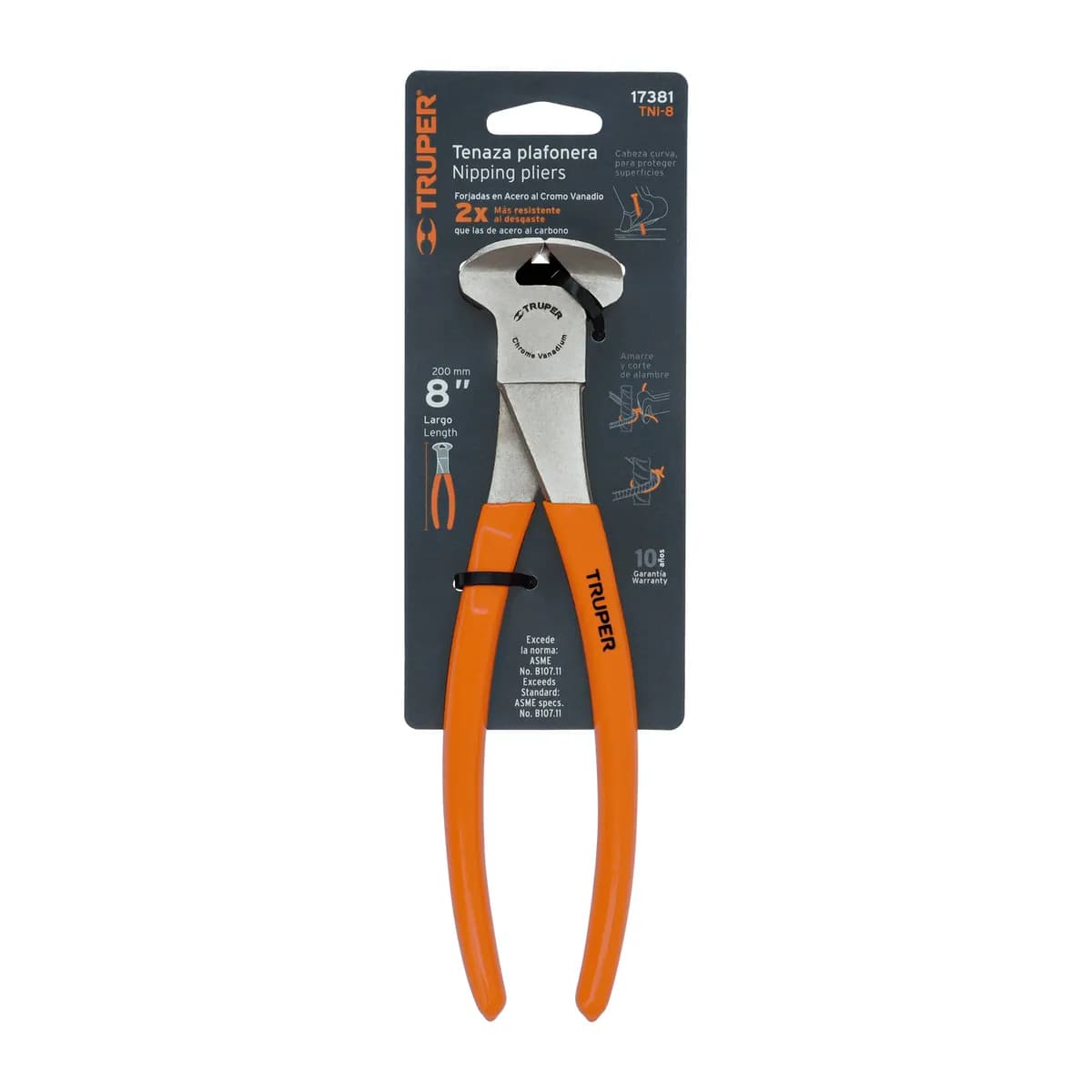 TENAZA 8pulg P/PLAFONERA truper TNI-8 17381 alicate