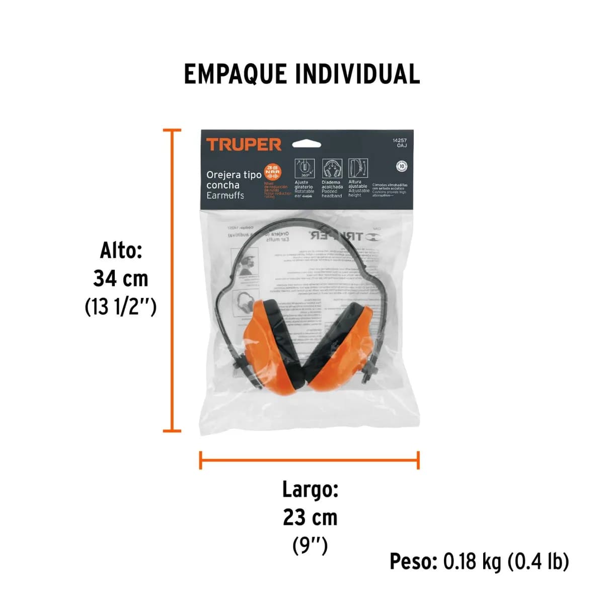 PROTECTOR OIDOS TRUPER OAJ OREJERA 14257 oido tapon