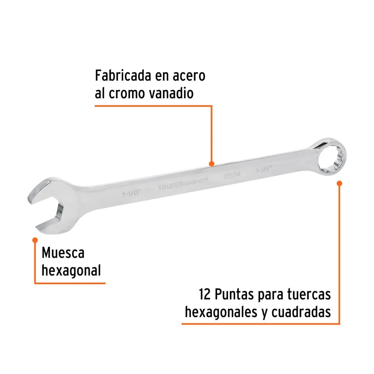 LLAVE COMBINADA 1-1/8 TRUPER LL-1236 15604