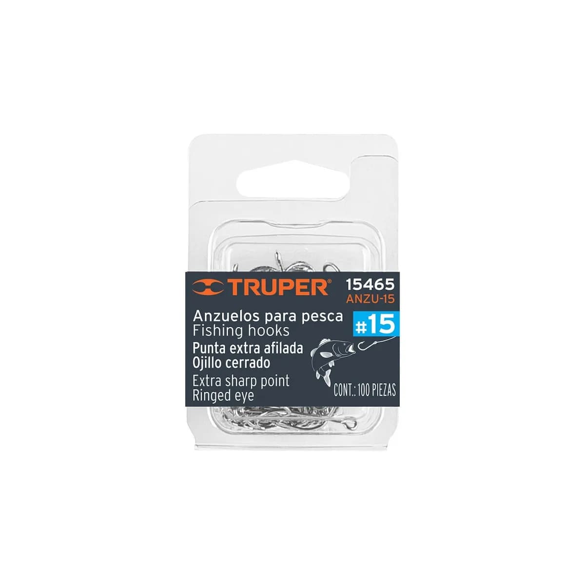Unidad Anzuelos #15 P/PESCA TRUPER 15465
