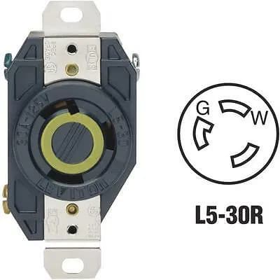 Tomacorriente P/PLANTA LEVITON 125V 2610 L5-30R