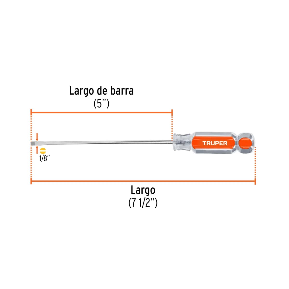 DESTORNILLADOR TRUPER PLANO DG-1/8X5 14020