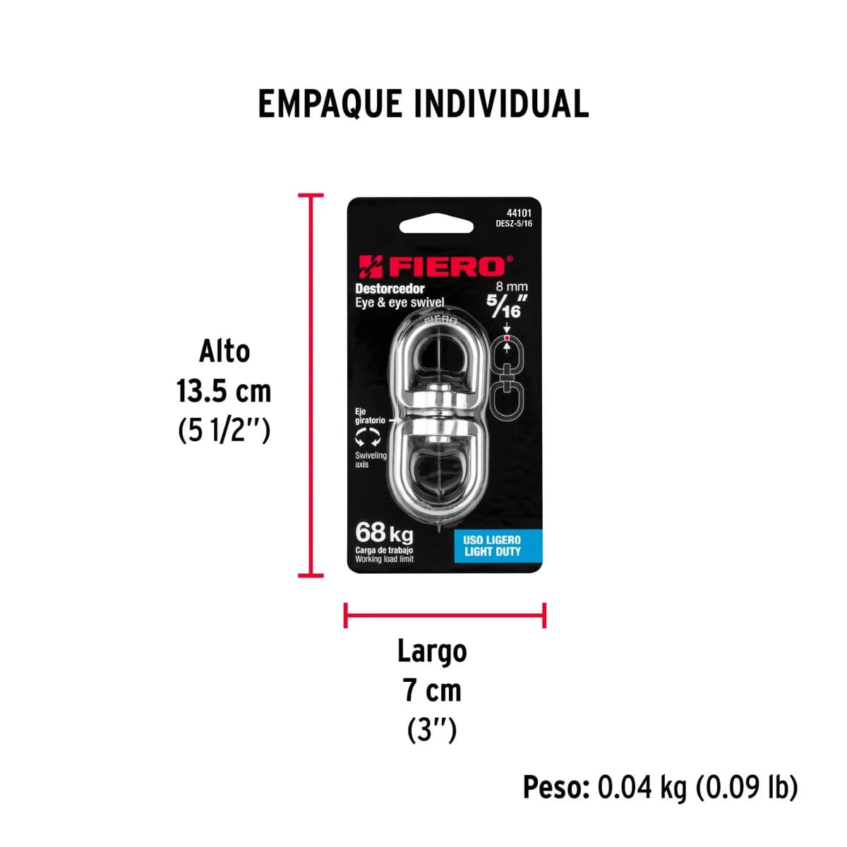 SACA VUELTA 5/16 TRUPER 44101 destorcedor p/cable