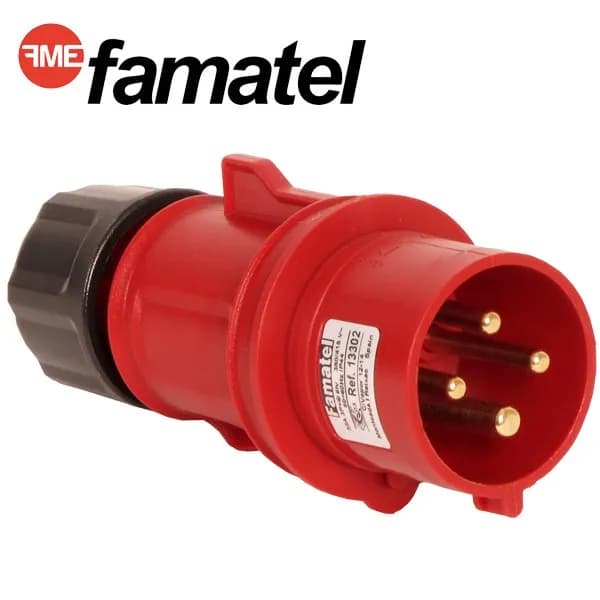 ENCHUFE AEREO FAMATEL 3P+T 32AMP 440V 13302 6 hora