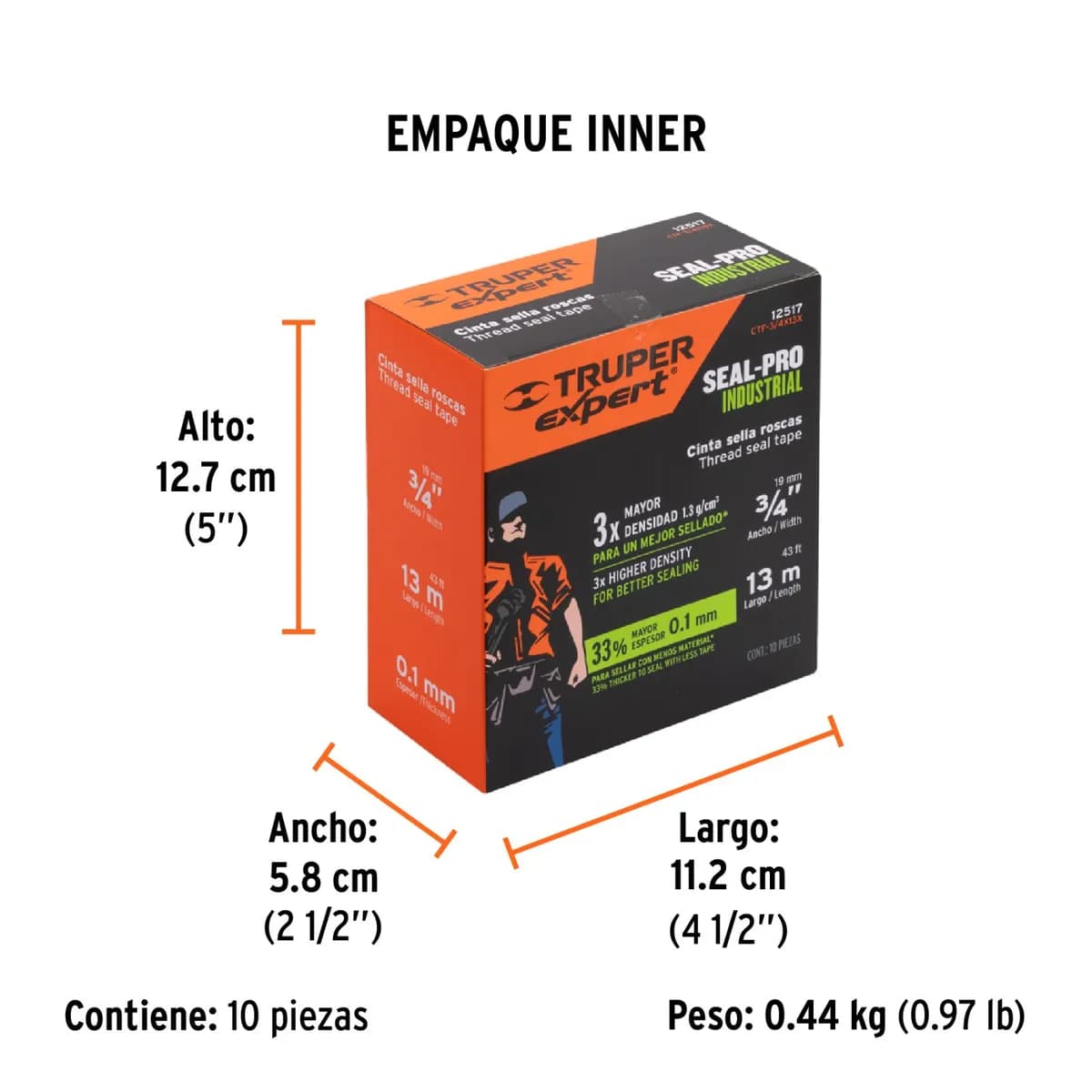 TEFLON TRUPER 3/4x13 USO IND 13MTS CTF-3/4X13X 12517 cinta