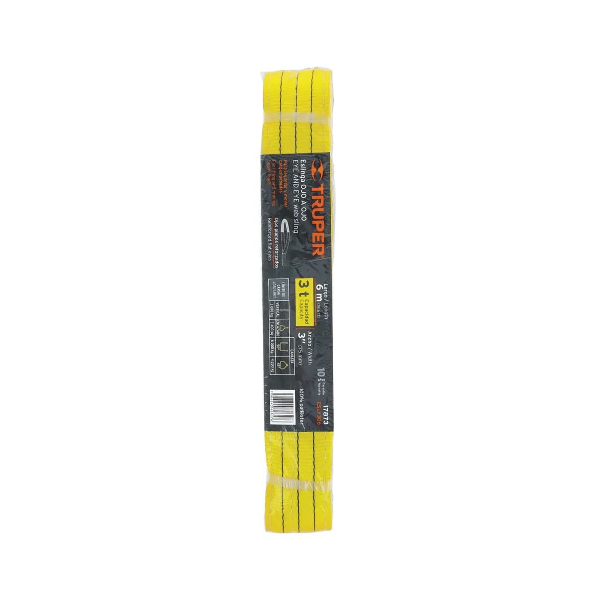 Eslinga 3pulgx6m 3ton TRUPER Amarilla ojos planos esli-306 17873