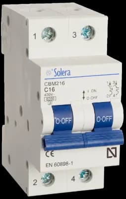 BREAKER 2P 16AMP SOLERA EUROPEO CBM2