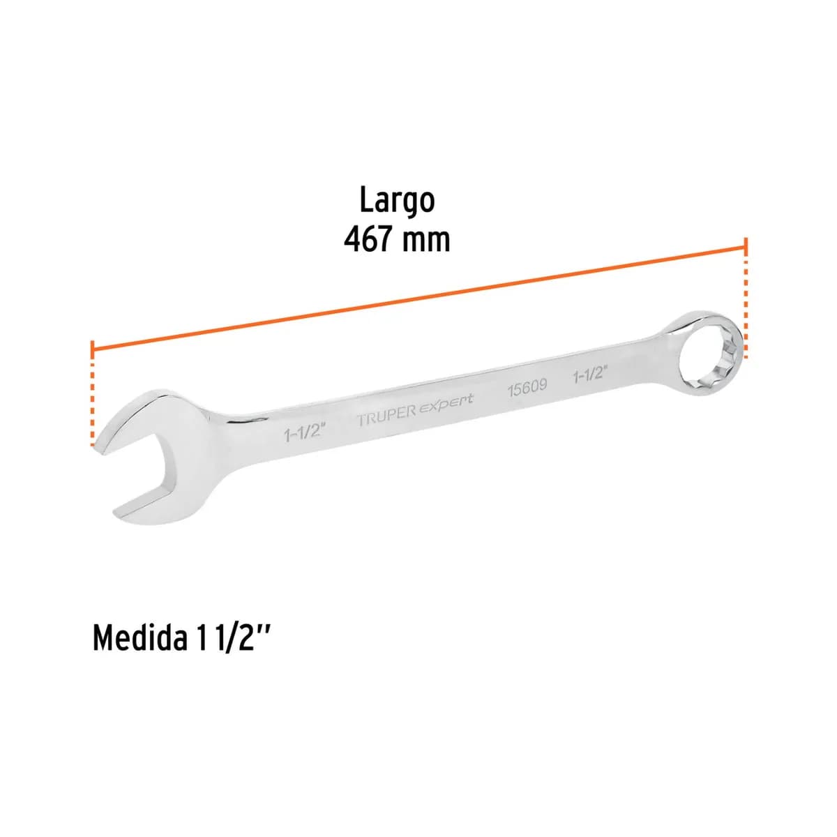 LLAVE COMBINADA 1 1/2 TRUPER LL-1248 15609