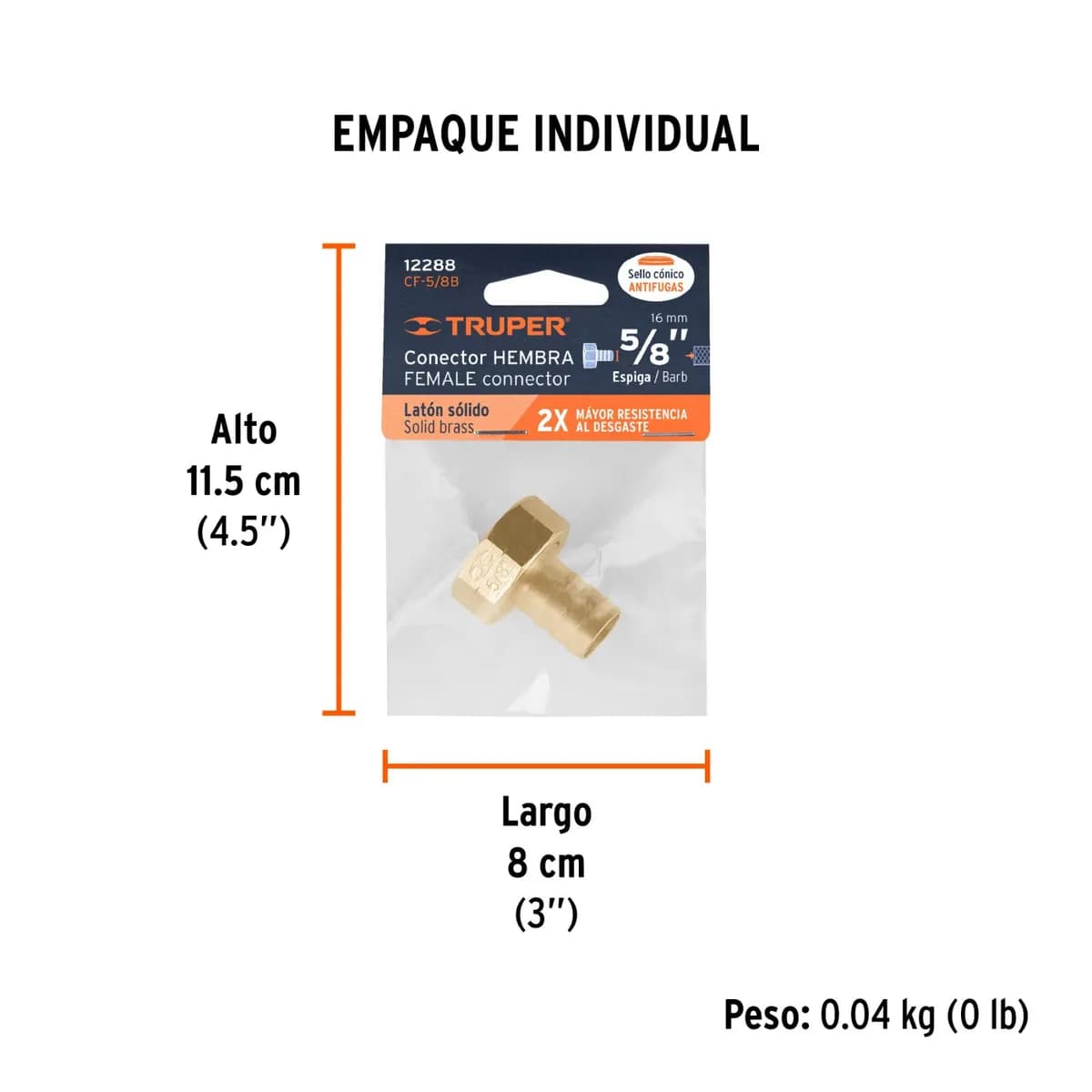 CONECTOR TRUPER HEMBRA 5/8 CF-5/8B 12288